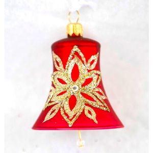 Christmas Red Bell with crystal clapper